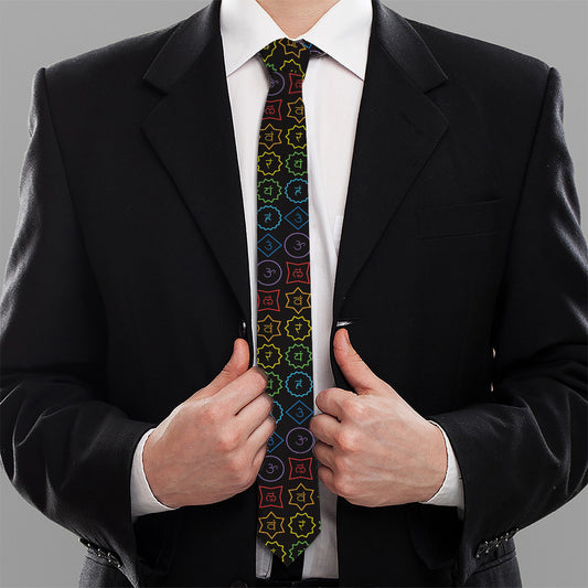 Reiki And The Seven Chakras Print Necktie
