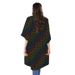 Reiki And The Seven Chakras Print Open Front Beach Cover Up