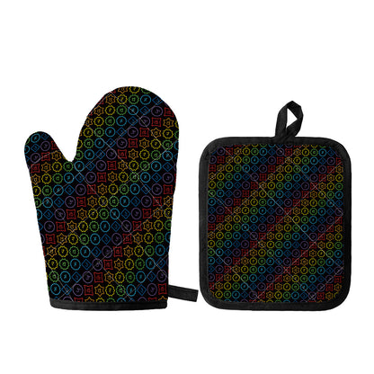 Reiki And The Seven Chakras Print Oven Mitt And Pot Holder Set