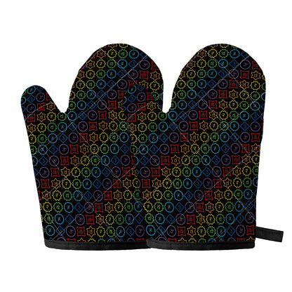 Reiki And The Seven Chakras Print Oven Mitts