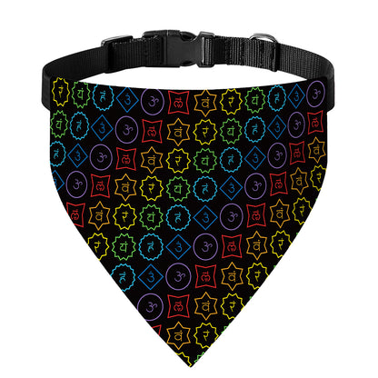 Reiki And The Seven Chakras Print Over The Collar Dog Bandana