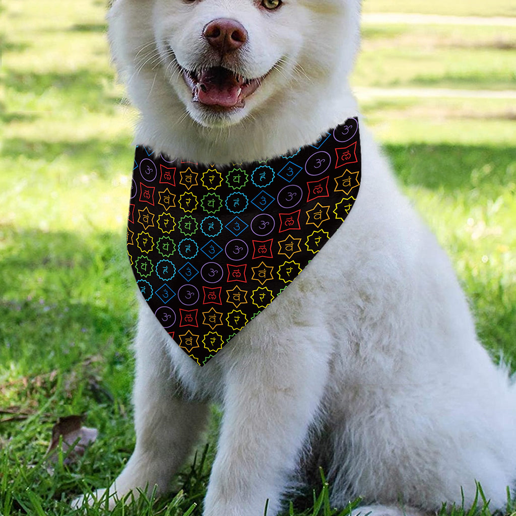 Reiki And The Seven Chakras Print Over The Collar Dog Bandana