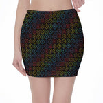 Reiki And The Seven Chakras Print Pencil Mini Skirt