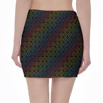 Reiki And The Seven Chakras Print Pencil Mini Skirt