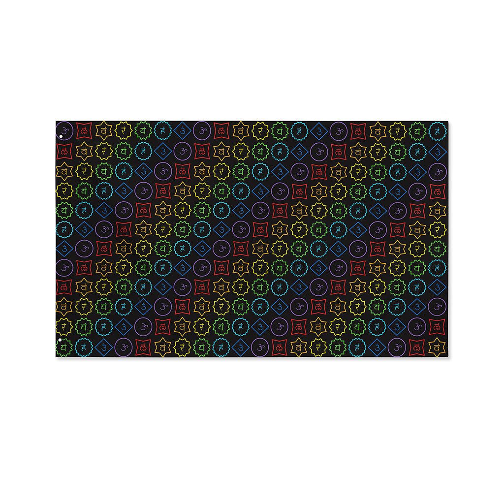 Reiki And The Seven Chakras Print Polyester Flag