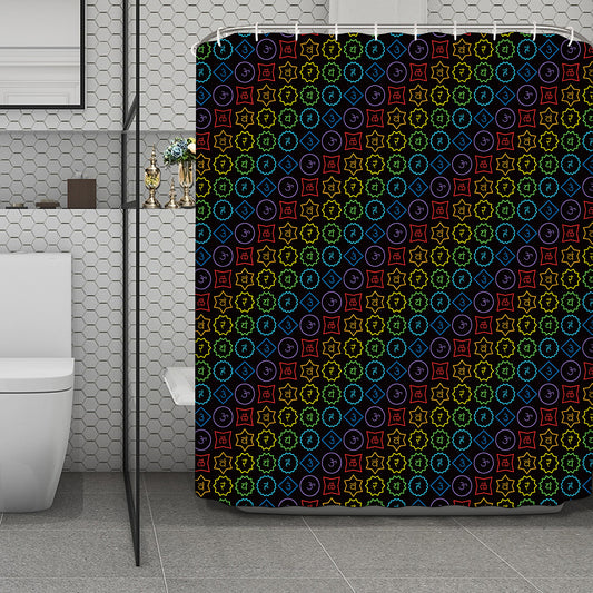 Reiki And The Seven Chakras Print Polyester Shower Curtain