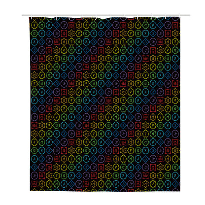 Reiki And The Seven Chakras Print Polyester Shower Curtain