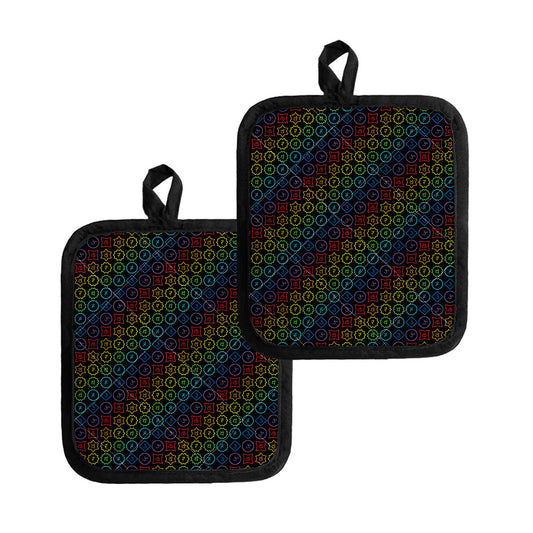 Reiki And The Seven Chakras Print Pot Holders