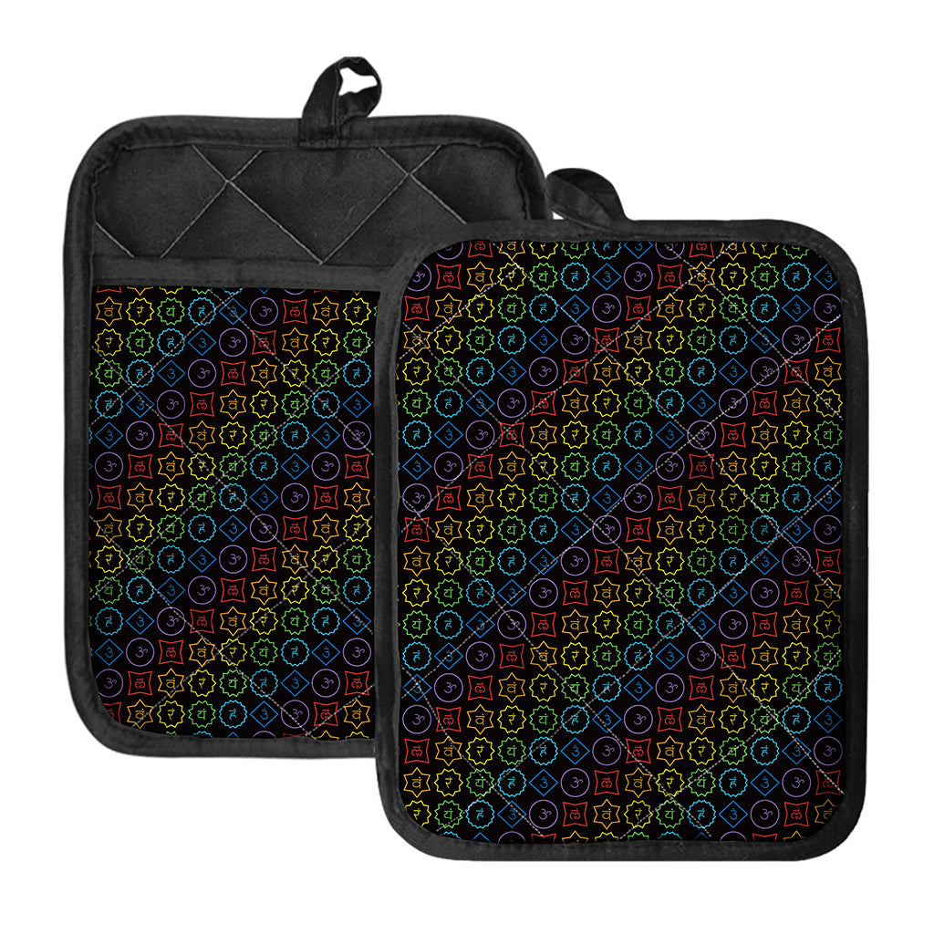Reiki And The Seven Chakras Print Pot Holders With Pocket
