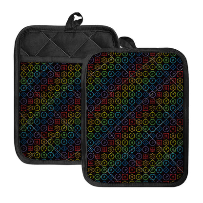 Reiki And The Seven Chakras Print Pot Holders With Pocket
