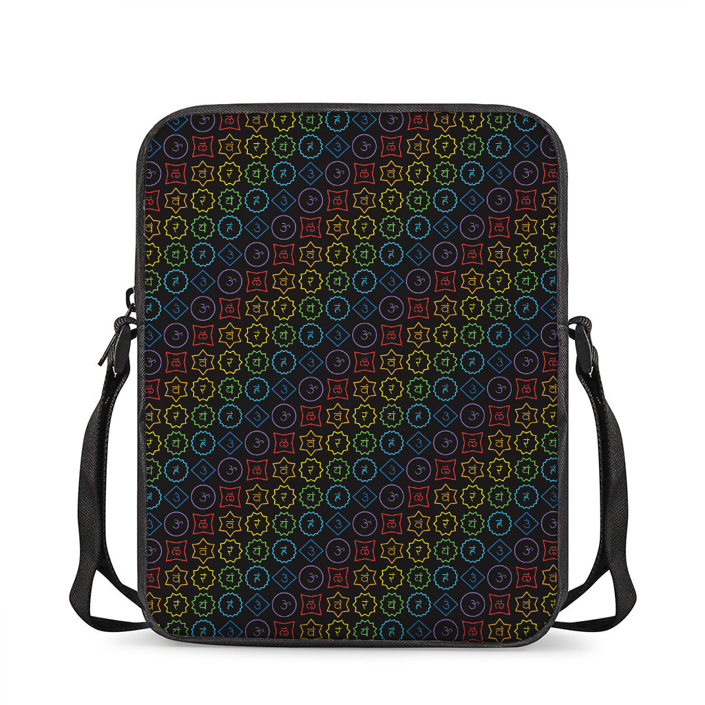 Reiki And The Seven Chakras Print Rectangular Crossbody Bag