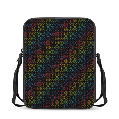 Reiki And The Seven Chakras Print Rectangular Crossbody Bag
