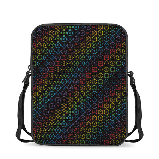 Reiki And The Seven Chakras Print Rectangular Crossbody Bag