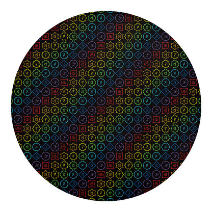 Reiki And The Seven Chakras Print Round Blanket