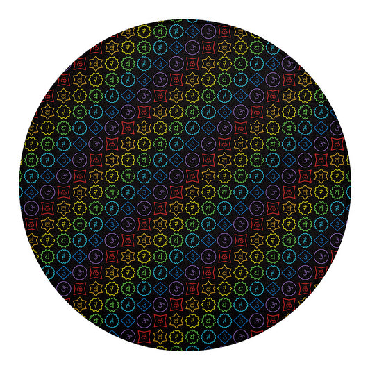 Reiki And The Seven Chakras Print Round Blanket