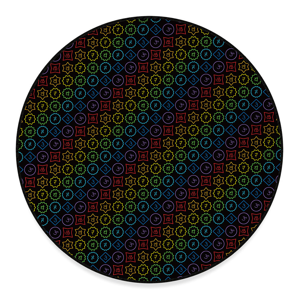 Reiki And The Seven Chakras Print Round Floor Mat