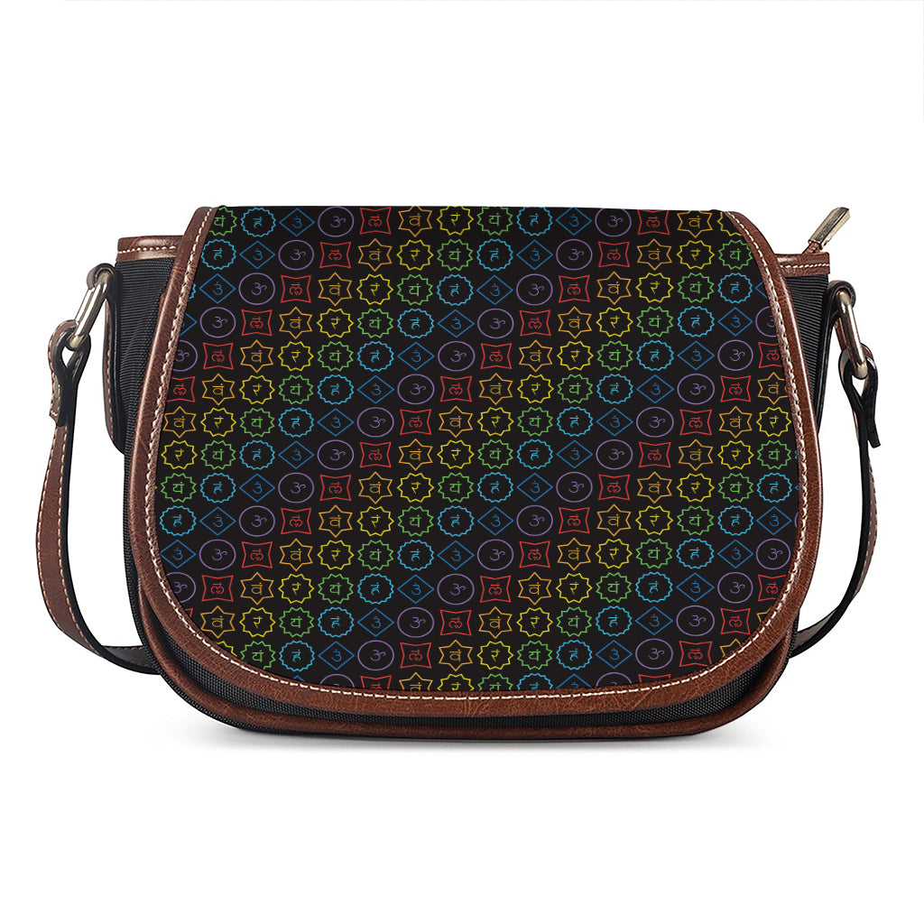Reiki And The Seven Chakras Print Saddle Bag