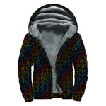 Reiki And The Seven Chakras Print Sherpa Lined Zip Up Hoodie