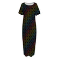 Reiki And The Seven Chakras Print Short Sleeve Long Nightdress