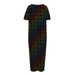 Reiki And The Seven Chakras Print Short Sleeve Long Nightdress