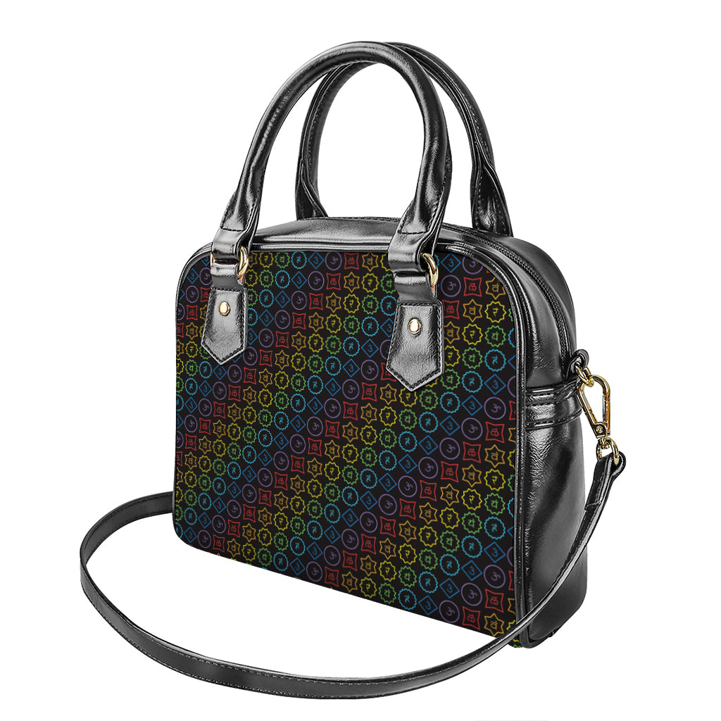 Reiki And The Seven Chakras Print Shoulder Handbag