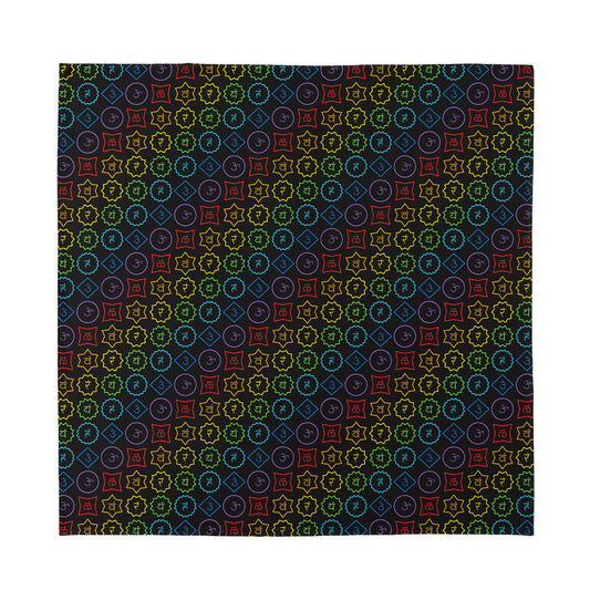 Reiki And The Seven Chakras Print Silk Bandana