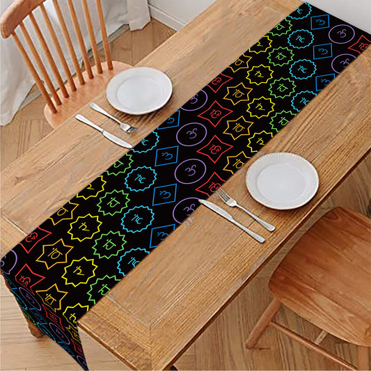 Reiki And The Seven Chakras Print Table Runner