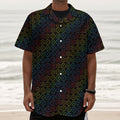Reiki And The Seven Chakras Print Textured Short Sleeve Shirt