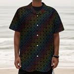 Reiki And The Seven Chakras Print Textured Short Sleeve Shirt