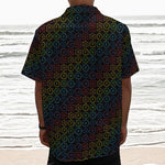Reiki And The Seven Chakras Print Textured Short Sleeve Shirt