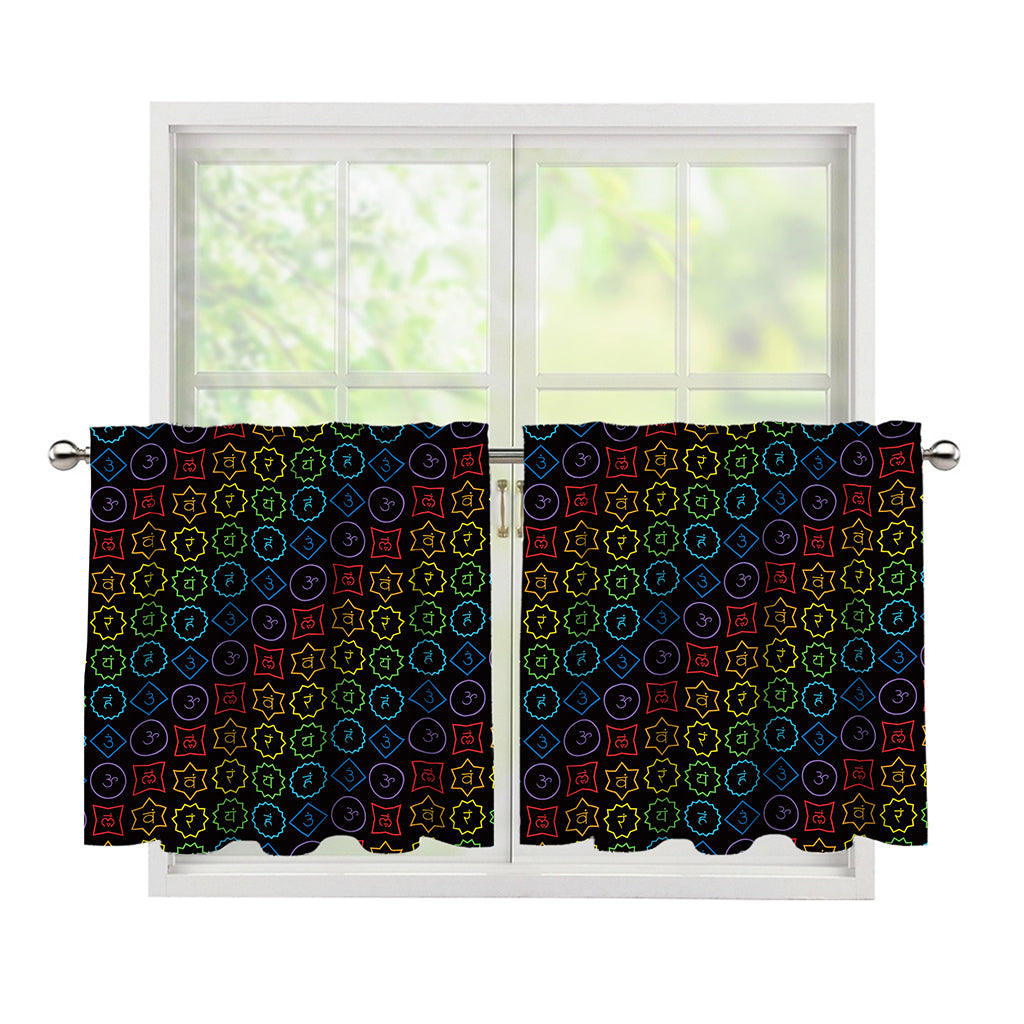 Reiki And The Seven Chakras Print Tier Curtains
