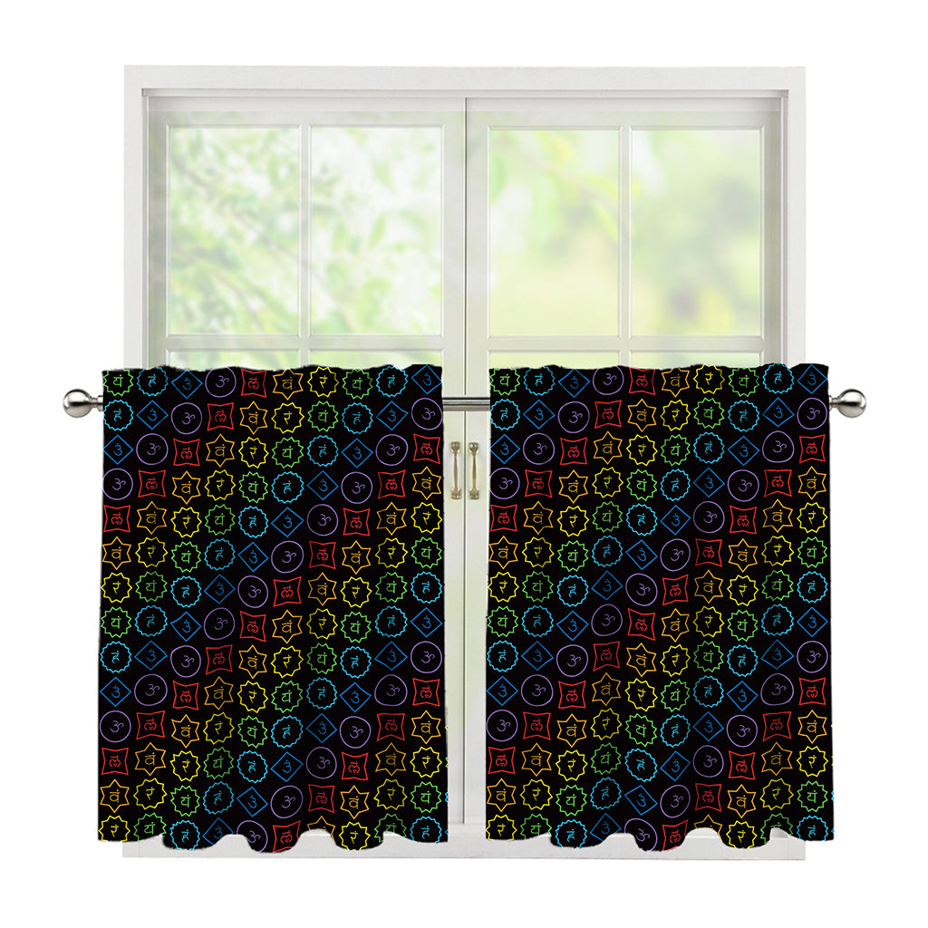 Reiki And The Seven Chakras Print Tier Curtains