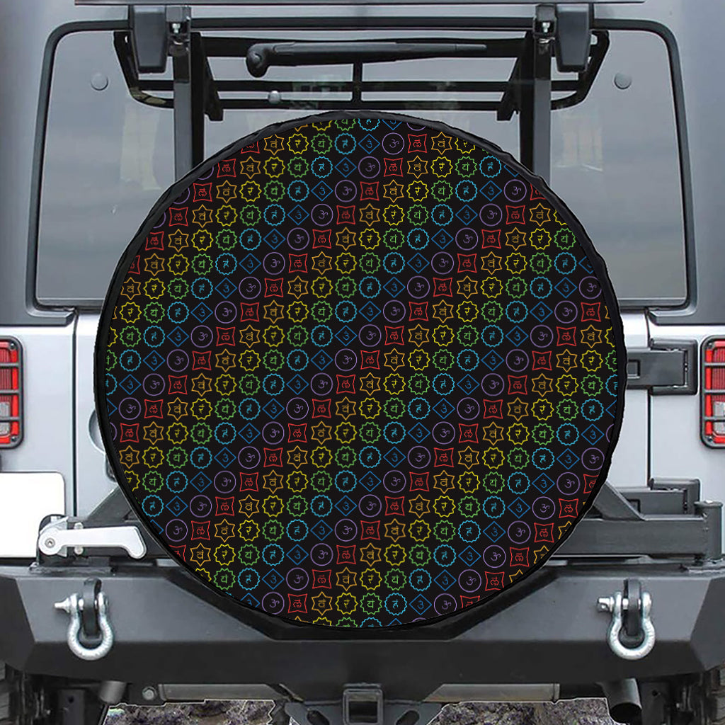 Reiki And The Seven Chakras Print Tire Cover