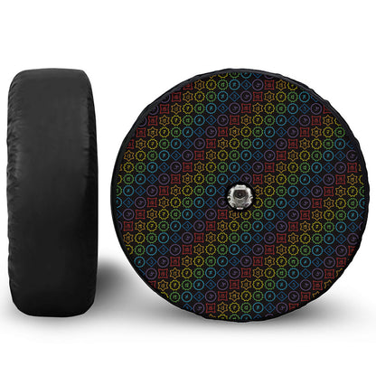 Reiki And The Seven Chakras Print Tire Cover With Camera Hole