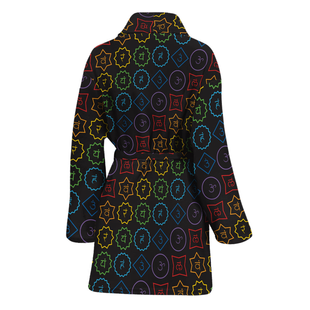 Reiki And The Seven Chakras Print Women's Bathrobe