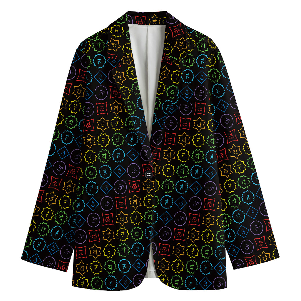Reiki And The Seven Chakras Print Women's Blazer