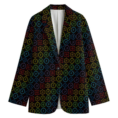 Reiki And The Seven Chakras Print Women's Blazer