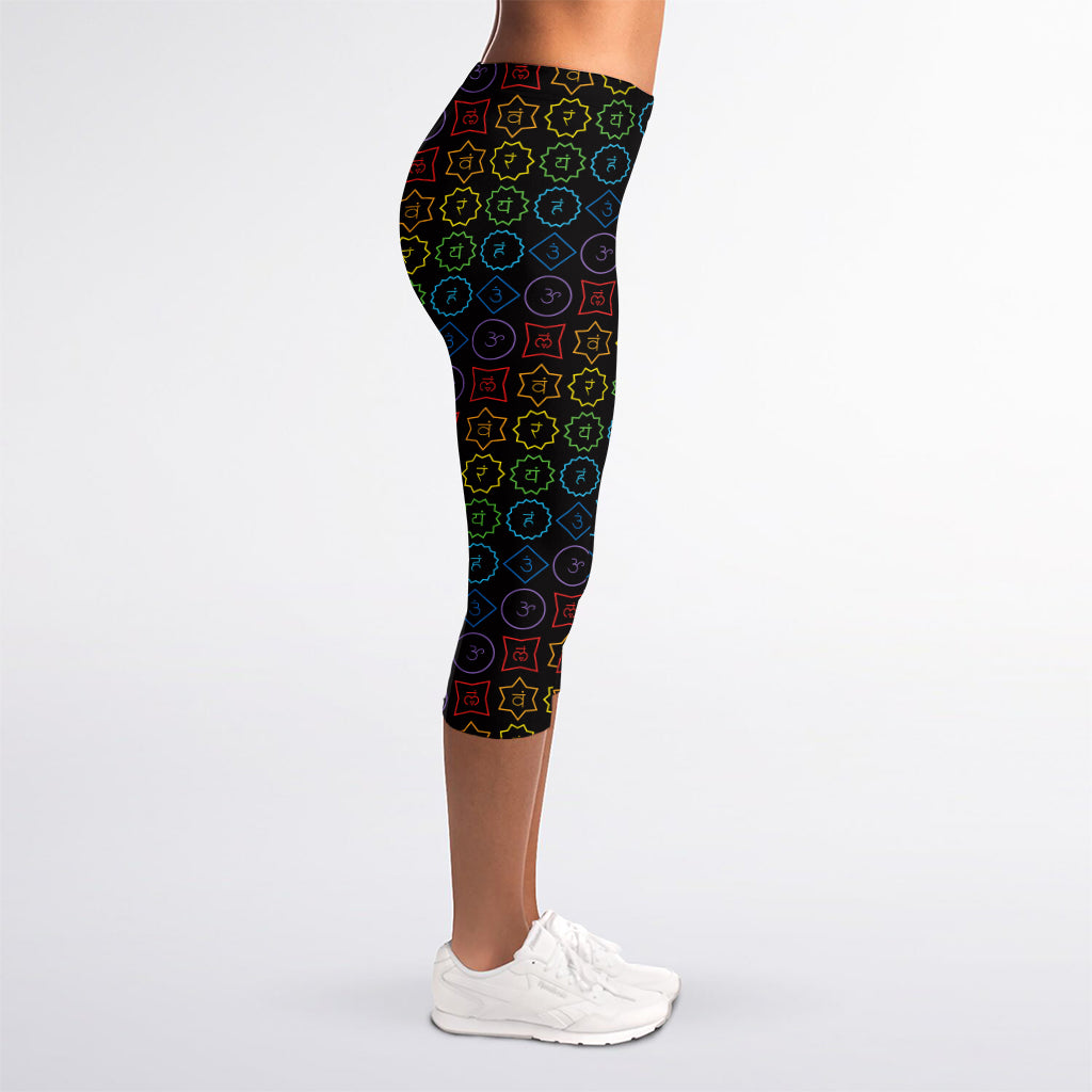Reiki And The Seven Chakras Print Women's Capri Leggings