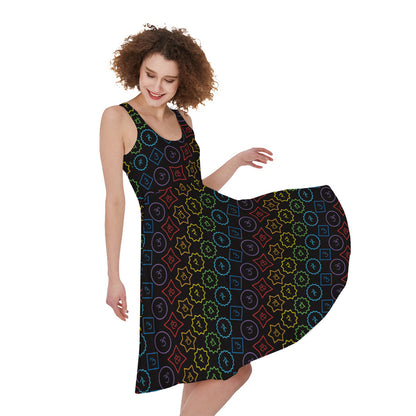 Reiki And The Seven Chakras Print Women's Sleeveless Dress