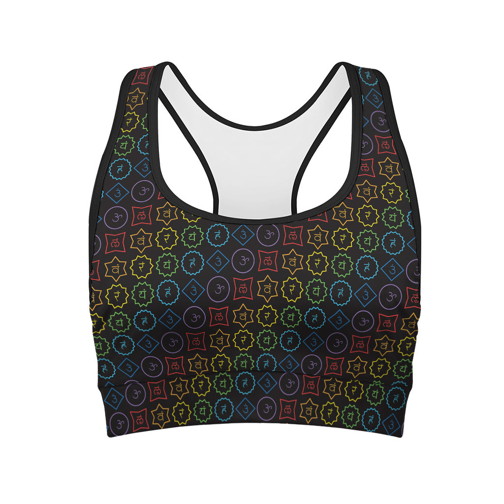 Reiki And The Seven Chakras Print Women's Sports Bra