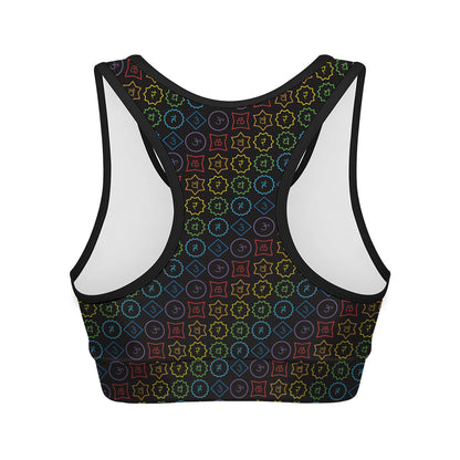 Reiki And The Seven Chakras Print Women's Sports Bra