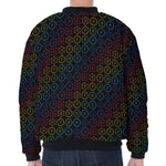 Reiki And The Seven Chakras Print Zip Sleeve Bomber Jacket