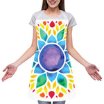 Reiki Chakra Flower Print Adjustable Apron