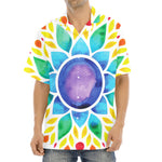 Reiki Chakra Flower Print Aloha Shirt