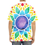 Reiki Chakra Flower Print Aloha Shirt