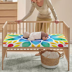 Reiki Chakra Flower Print Baby Crib Sheet