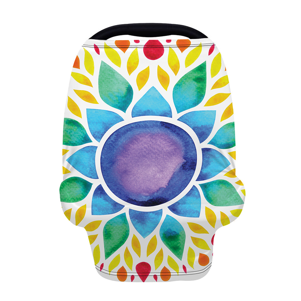 Reiki Chakra Flower Print Baby Seat Cover
