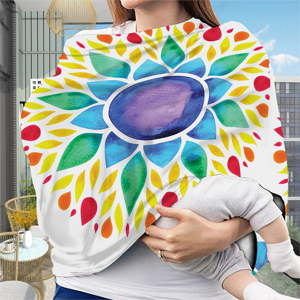 Reiki Chakra Flower Print Baby Seat Cover