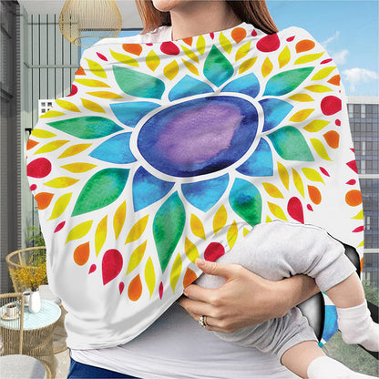 Reiki Chakra Flower Print Baby Seat Cover