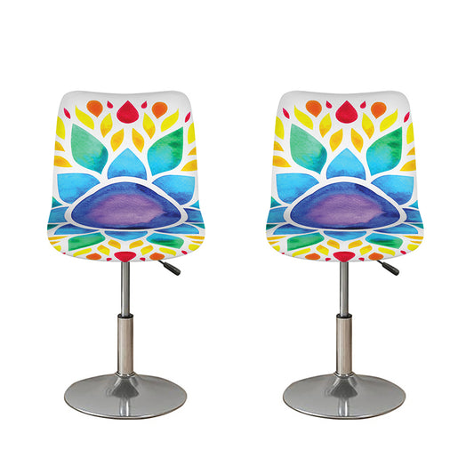 Reiki Chakra Flower Print Bar Stool Covers